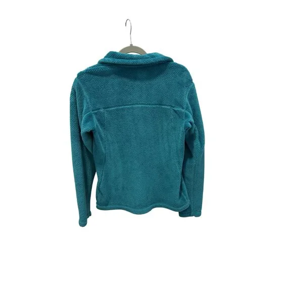 Patagonia Womens M Full-Zip Teal Textured Fleece Jacket With Chest Pocket And Co - Picture 5 of 5